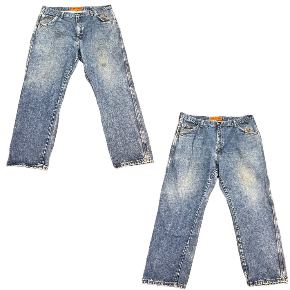 2 Wrangler Riggs Workwear FR Jeans Mens 42x30 Blue Flame Resistant Denim FR3W050
